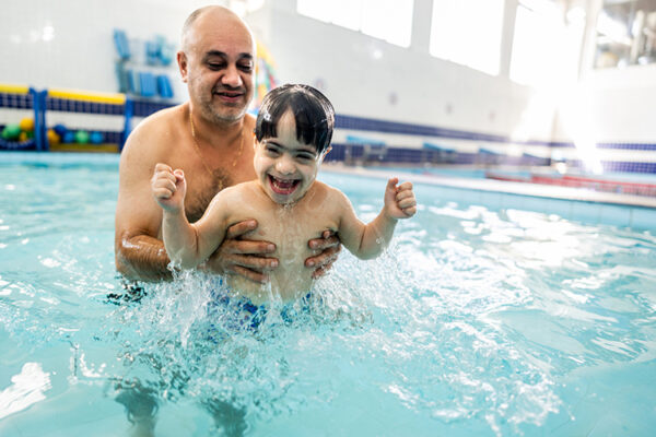 Child with Disability in a swimming class